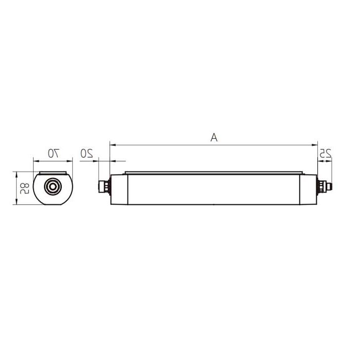 功率24W、尺寸A= 650 mm x 70 mm、MQAL-48-SWN、A70091